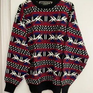 Ossi  Mens Ski Sweater Size Large  Multi Color  70% Acrylic 35% Wool